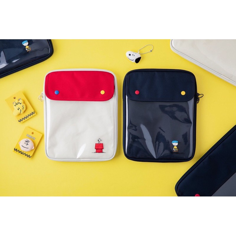 (พร้อมส่ง) pocket ipad pouch 11” - navy