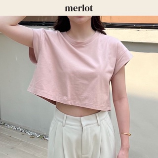 Merlot - Crop Tee (เสื้อยืดครอป แขนสั้น 4 สี) พร้อมส่ง