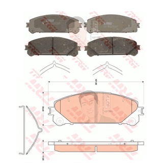 GDB3484 ผ้าเบรค-หน้า(TRW) (เนื้อผ้า COTEC) LEXUS RX270 RX350 , RX450 09-14