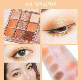 novo eyeshadow อายแชโดว์ 9 สี พาเลททาตา เม็ดสีชัด ติดทน กันน้ำ**ของแท้ พร้อมส่ง