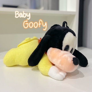 ลิขสิทธิ์แท้ ตุ๊กตากูฟฟี่ กูฟฟี่เบบี้ Goofy Baby ขนาด 8 นิ้วท่าหมอบ Disney เพื่อนมิกกี้เมาส์