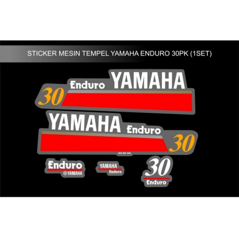 MESIN YAMAHA ENDURO 30PK ENGINE STICKER ONE SET