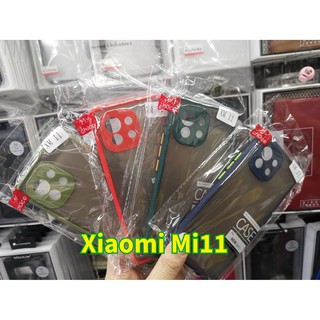 Xiaomi Mi 11 Case ขอบสี ฝาหลัง แบบขุ่น คลุมครอบเครื่อง กันกระแทก (ของแท้100%)