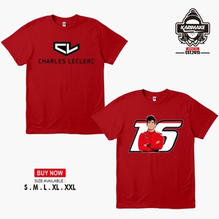 เสื้อยืด ทรงสามเหลี่ยม ลาย Racing F1 CHARLES LECLERC 16 SCUDERIA FERRARIS-5XL