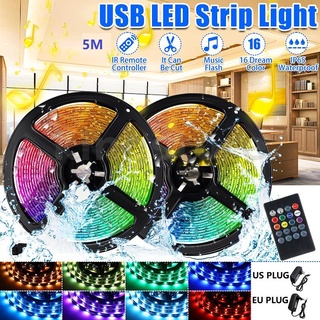 สายไฟ Led DC12V RGB 150 ดวง ยาว 5 เมตร ควบคุมด้วยรีโมต กันน้ํา สําหรับตกแต่งในร่ม กลางแจ้ง