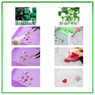 Qiao พลอยเทียม คริสตัล สีเขียว สําหรับตกแต่งเล็บ
