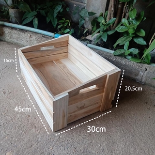 ลังไม้ใส่สินค้า (ขนาด 30x45cm) ลังไม้อเนกประสงค์ ถาดไม้ กล่องไม้