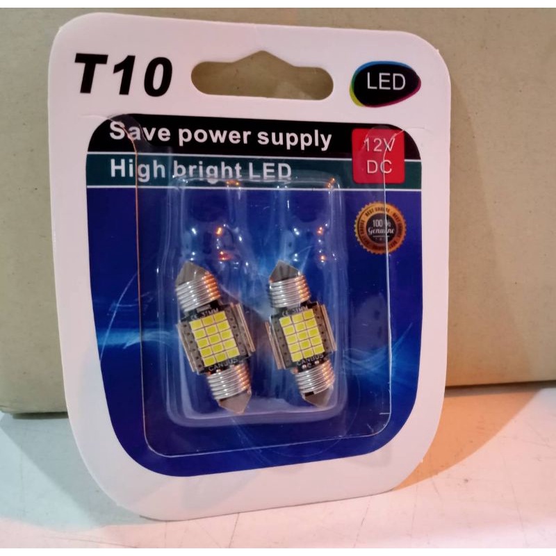 หลอดไฟเพดาน ของรถแบบ LED สว่างมาก มีCanbus (1คู่) (จัดส่งทันที)