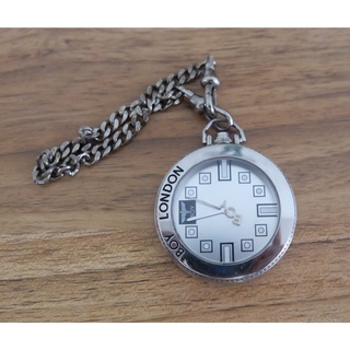 นาฬิกา Vintage Boylondon Pocket Watch 1995s Size 42mm. สีเงิน มือสอง ของแท้