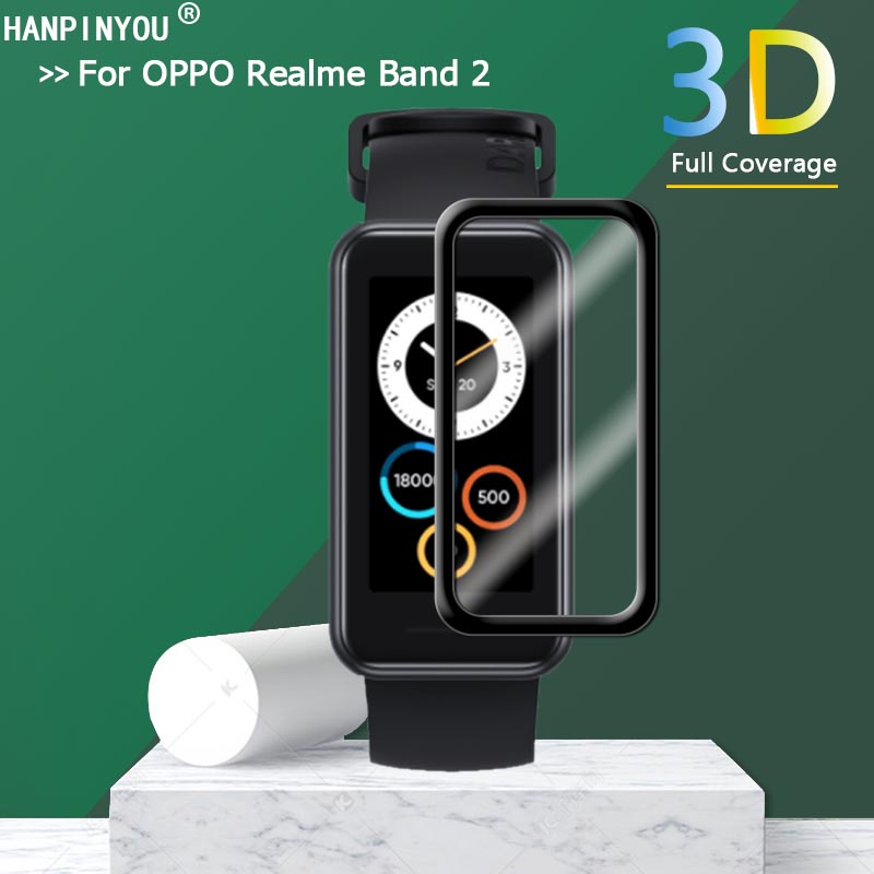 1/2/3/5 Pcs For OPPO Realme Band 2 Band2 Smart Watch Ultra Clear Full Cover 3D Curved Soft PMMA Film Screen Protector -Not Tempered Glass