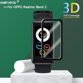 ฟิล์มกระจกนิรภัยกันรอยหน้าจอ PMMA นิ่ม โค้ง 3D สําหรับ OPPO Realme Band 2 Band2 1 2 3 5 ชิ้น