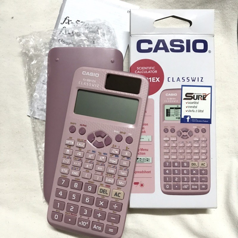 เครื่องคิดเลขวิทยาศาสตร์ (scientific calculator) casio รุ่น FX-991EX-PK