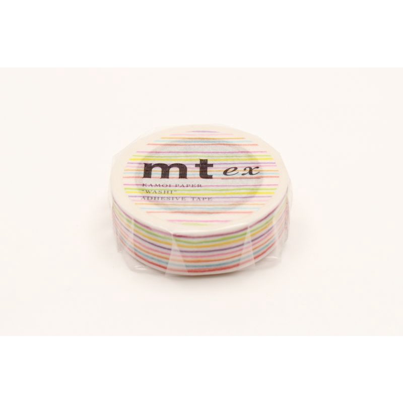 mt masking tape R iro enpitsu border (MTEX1P78R) / เทปตกแต่งวาชิ รุ่น R ลาย iro enpitsu border แบรนด