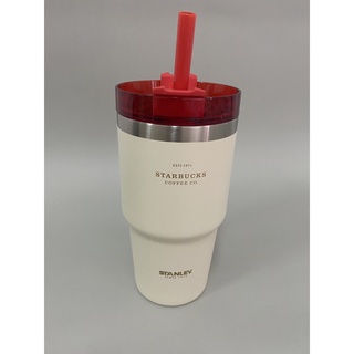 (Rare) STARBUCKS Stanley Holiday White and Red Cold Cup 20oz. ของแท้หายาก ป้ายไทย พร้อมส่ง!! (ไม่มีถุงผ้านะคะ)