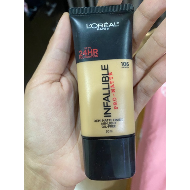 รองพื้น l'oreal pro matte #106 ใช้ครั้งเดียว