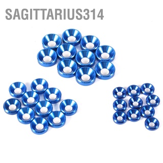 Sagittarius314 ปะเก็นหัวจม อลูมิเนียมอัลลอย M5 สีฟ้า 10 ชิ้น