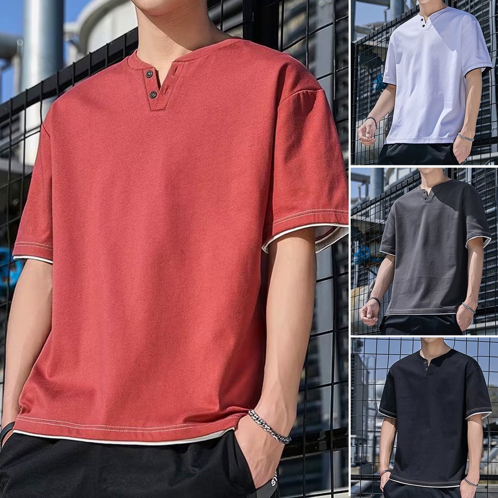 เสื้อยืดแขนสั้น สีขาว แฟชั่นฤดูร้อน สไตล์เกาหลี สําหรับผู้ชาย ไซซ์ M - 5XL