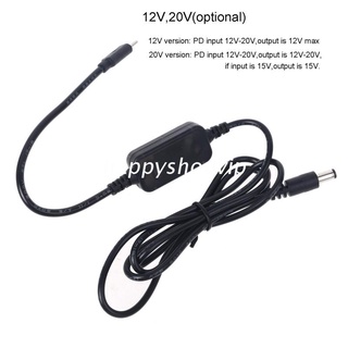 สายเคเบิ้ลอะแดปเตอร์แปลง Hsv 36W Usb C Pd Type C To 12V 20V 5.5X2.5มม. สําหรับกล้องวงจรปิด Led