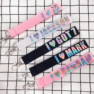 bestprice1920 สายคล้องโทรศัพท์มือถือ KPOP GOT 7 Laser Phone Strap