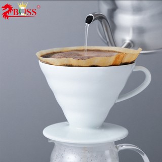 coffee filter cupเซรามิก  v 60 เรียวมือกรองกาแฟถ้วยเกลียวหยดกรองถ้วย