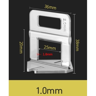 Leveling clipsคลิปปรับระดับกระเบื้องขนาด 1.00 มม.อุปกรณ์เสริมในการปูกระเบื้อง100 PCS พร้อมส่ง