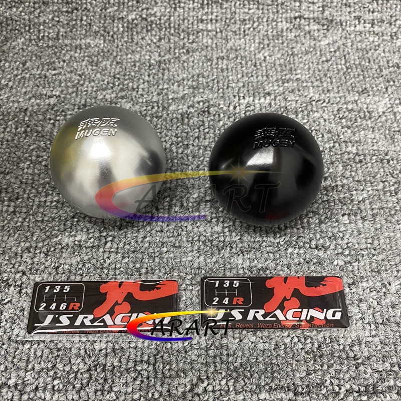 Universal CNC JDM Mugen อลูมิเนียม Ball Shape เกียร์ Shift Knob สําหรับ Honda สําหรับ 5/ 6/ สติกเกอร์ความเร็ว