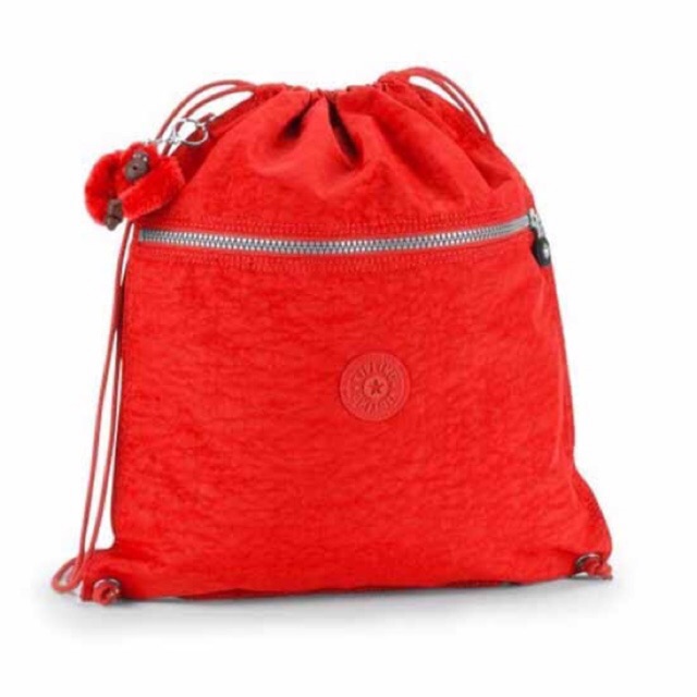 พร้อมส่ง กระเป๋าเป้ Kipling Supertaboo drawstring สีแดง สีม่วง ของแท้ เบลเยี่ยม