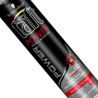 Schwarzkopf TAFT POWER HAIR LACQUER SPRAY Mega Stark 250ml. ทัฟท์ สเปรย์ฝุ่น อยู่ทรงระดับ 5