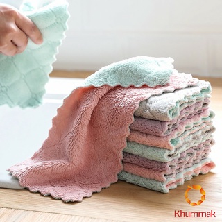 Khummak ผ้าอเนกประสงค์  ผ้าเช็ดจาน ผ้าไมโครไฟเบอร์ Clean Cloths