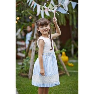 Little Juile Dress : Strip Blue เด็กหญิง