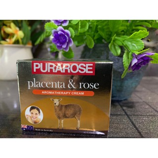 Purarose Placenta &amp; Rose Aromatherapy Cream เพียวราโรส ครีมรกแกะผสมน้ำมันกุหลาบ