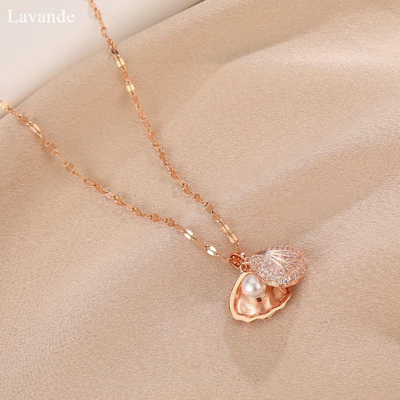LAVINDE High-End Shell สร้อยคอมุกหญิงIns Niche รูปที่ 3