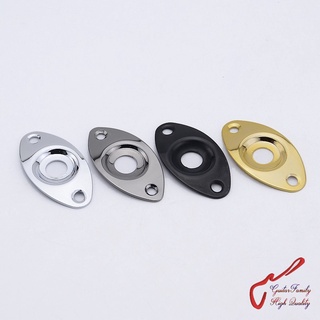 1 Piece Oval Curved Metal Jack Plate For Electric Guitar Bass ( #0420 ) MADE IN KOREA