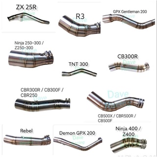 สลิปออน Ninja 250-400/ Z250-400 / TNT / CBR / CB500X / Rebel / GPX / ZX25R / R3 ขนาด 2 นิ้ว งานสแตนเลสแท้