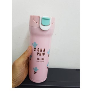 OPEN SUCCESS VACUMM FLASK กระติกน้ำสูญญากาศ 480 ml ทรงฝาล๊อคปิดเปิด OS-8056