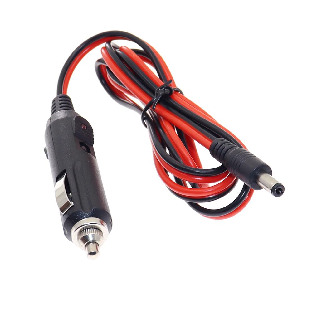 ใหม่ อะแดปเตอร์ชาร์จไฟ ที่จุดบุหรี่ในรถยนต์ 12V 5A DC พร้อมฟิวส์ ปลั๊ก DC สายเคเบิล 5.5x2.1 มม. 1.2 ม.
