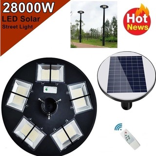 โคมไฟโซล่าเซล UFO 10ทิศทาง LED 22000W - 28000W ไฟถนน  Spotlight ไฟโซลาร์เซลล์ สปอร์ตไลท์ Solar Cell สปอตไลท์ SOLAR LIGHT