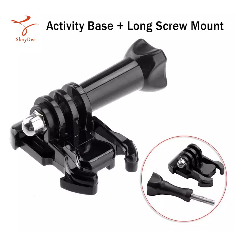GoPro Accessories Activity Base + Long Screw Mount for GoPro Hero 3/4/5/6/7/8/9/10/11/12/13, SJCam, 