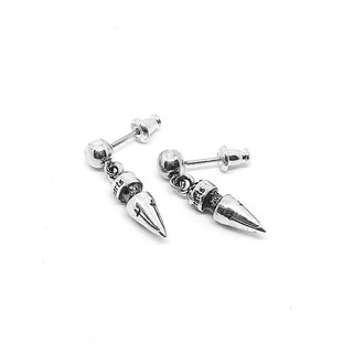 Chrome Hearts Sterling Silver 925 เครื่องประดับเงินแท้ ต่างหู Spike Drop Earring Code:CED035