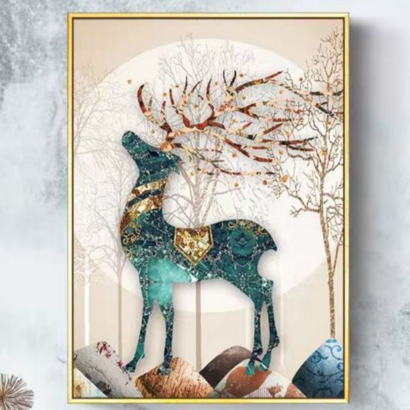 ภาพวาดครอสติสประกายกวาง DW0602(58x80ซม.)
