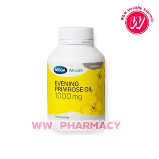 Mega We Care Evening Primrose Oil 1000mg บำรุงผิวชุ่มชื้น บรรเทาการปวดประจำเดือน