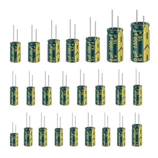 ตัวเก็บประจุ ความถี่สูง 16V 25V 50V High ESR Capacitor 100uF 220uF 330uF 470uF 1000uF 2200uF C คละยี่ห้อ 105องศา เอลน่า