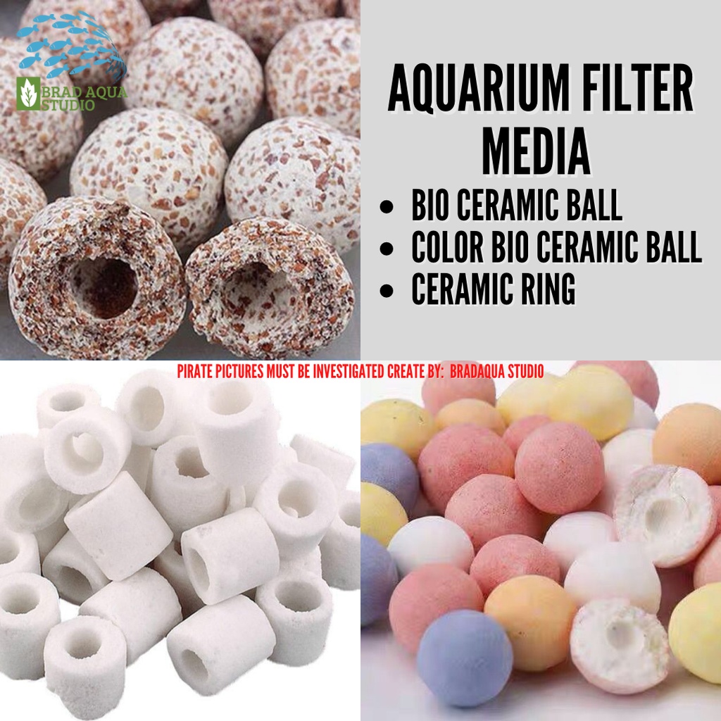 AQUARIUM Filter Media Bio Ceramic Ball Color Bio Ceramic Ball Ceramic Ring for Marine & Freshwater T