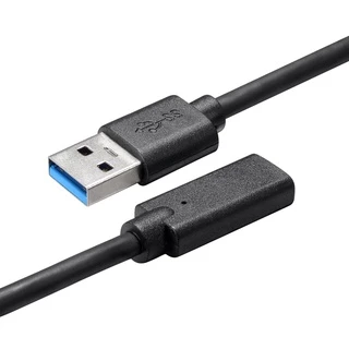 USB 3.1 Type C Female to USB 3.0 Male Connector Data cable USB-C Black
