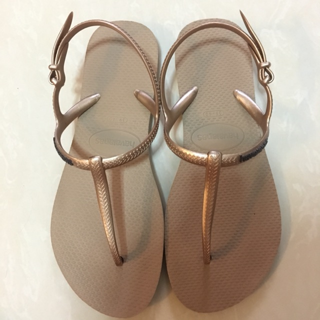 havaianas freedom rose gold