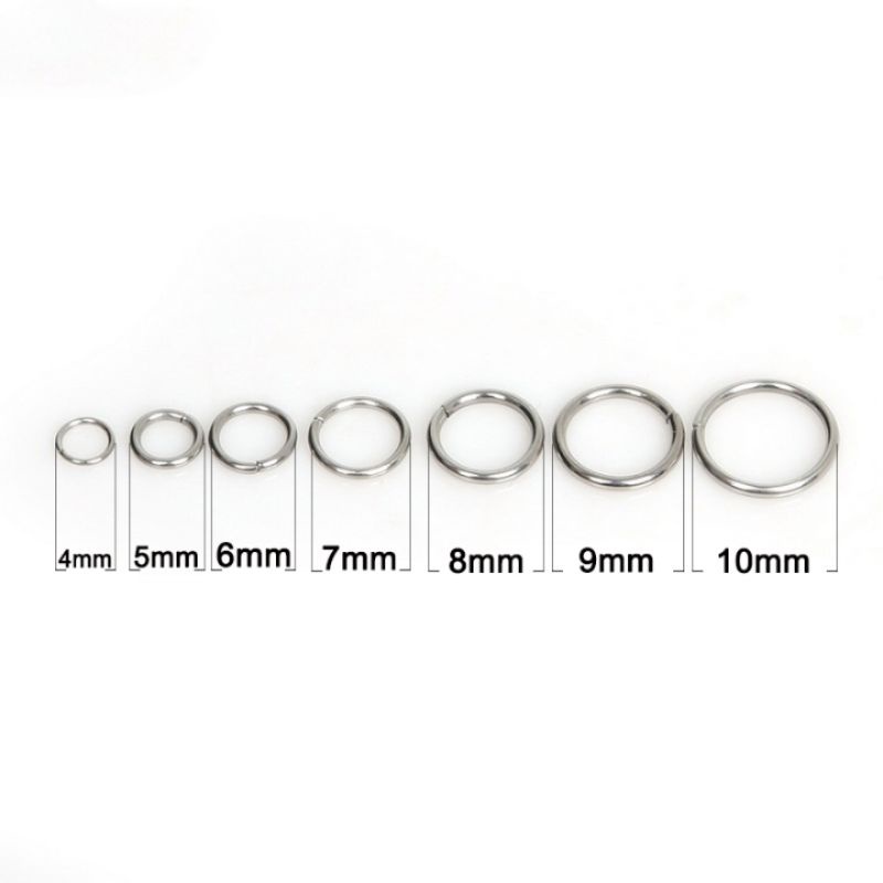 ห่วงสแตนเลส 10-200 ชิ้น สำหรับเชื่อมต่อขนาด 4 5 6 7 8 9 mm. สร้อยคอ กำไร สายคล้องแมส  ส่งจากไทย อะไหล่เครื่องประดับ