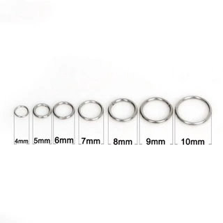 ห่วงสแตนเลส 10-200 ชิ้น สำหรับเชื่อมต่อขนาด 4 5 6 7 8 9 mm. สร้อยคอ กำไร สายคล้องแมส ส่งจากไทย อะไหล่เครื่องประดับ