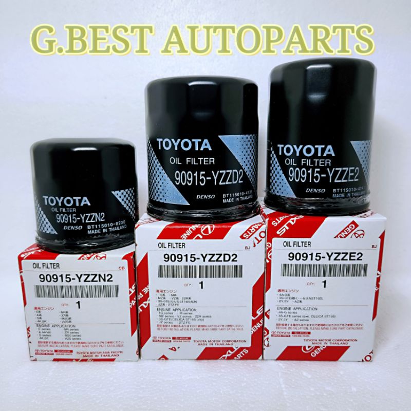 กรองน้ํามันเครื่องTOYOTA 100% CAMRY VIOS ALTIS HARRIER ALPHARD ESTIMA HILUX WISH 90915-YZZE2 90915-Y