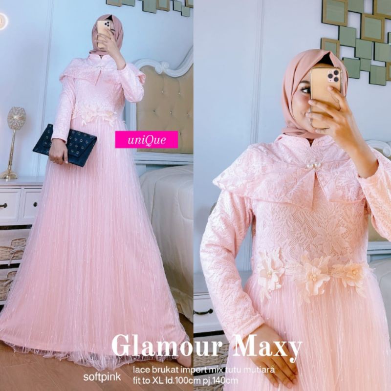 ชุดเดรสยาว Maxy Glamor Glamor แฟชั่นสําหรับผู้หญิง