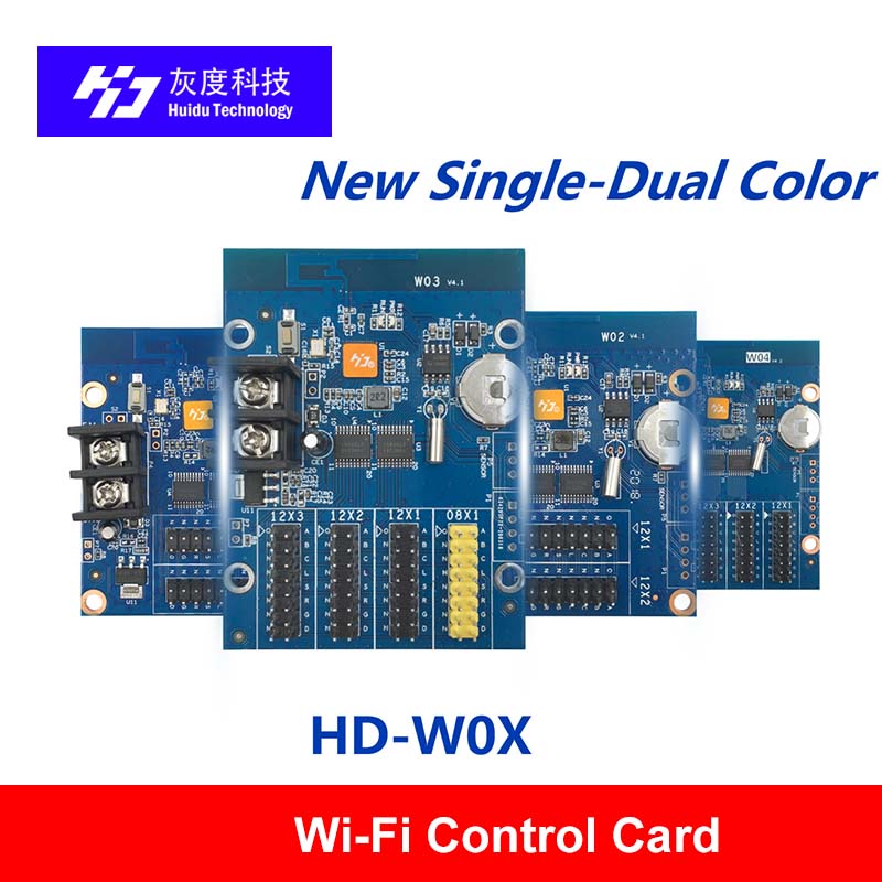 Huidu HD-W03 HD-W00 HD-W2 HD-W3A HD-W02 HD-W04 Wifi Controller แผง LED โมดูล P10 P4.75 P7.62 ข้อความ